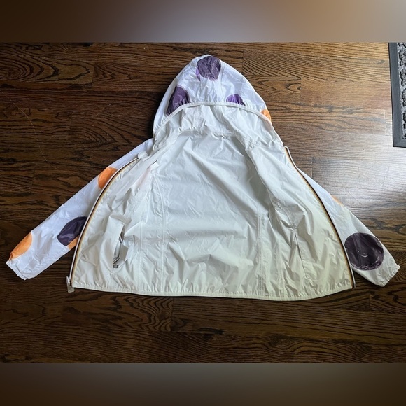 K Way Kids polka dot-print hooded jacket Sz. 10 white - Picture 6 of 7